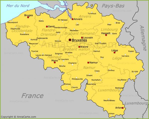 Belgique carte