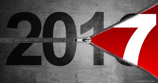 Bonne annee 2017 fermeture glissiere